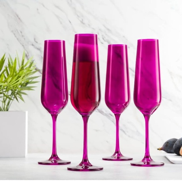 Godinger Champagne Glasses, Stemmed Champagne Flutes, Champagne Glass Set - Picture 2 of 3